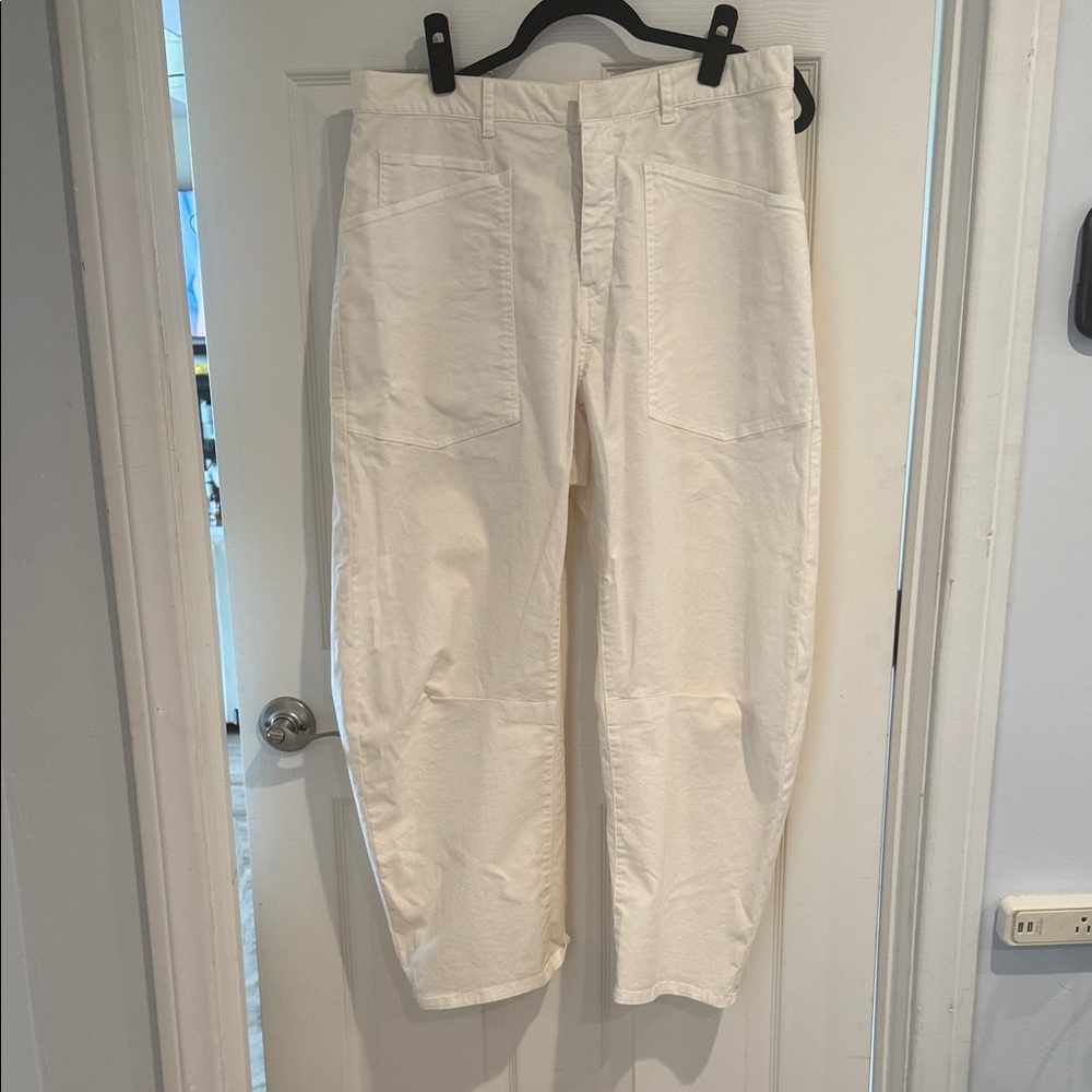 Nili Lotan Cream Wide Leg Pants 2609988